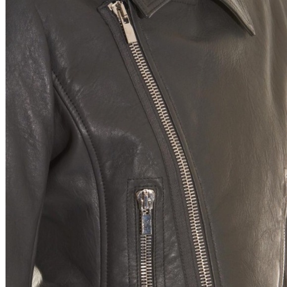 Balenciaga dark grey motorcycle leather jacket - Picture 3 of 4