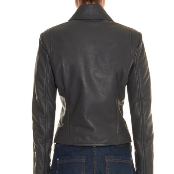 Balenciaga dark grey motorcycle leather jacket - Picture 4 of 4