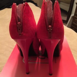 Red Booties Size 10