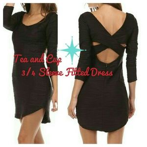 Classy 3/4 Sleeve Fitted Dress