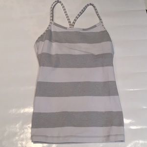 Grey/White Lululemon tank
