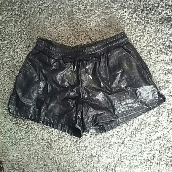 Black Leather Shorts