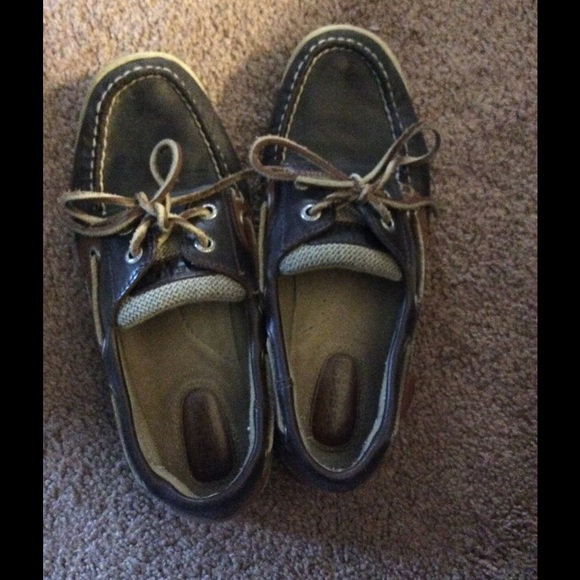 Dark brown leather sperrys