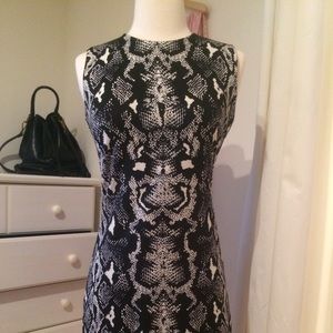 Snake print sleeveless dress