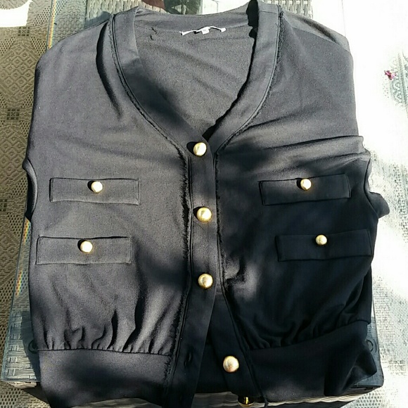 BLACK CARDIGAN SHIRT
