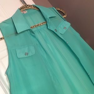 Teal blouse