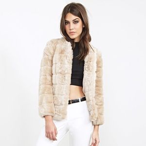Faux fur jacket