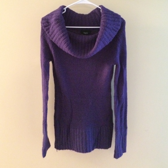 Long sleeve Purple sweater dress