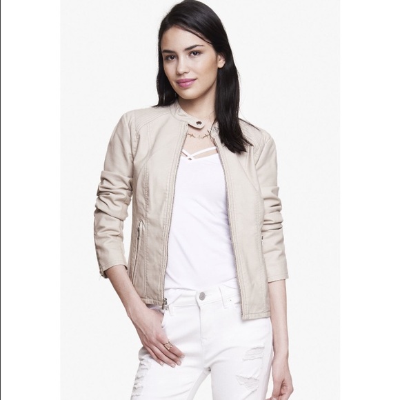 Vegan leather moto jacket