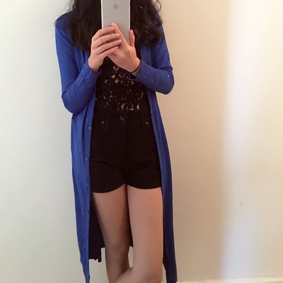 ❗️Moving Sale Blue long cardigan - Picture 2 of 4