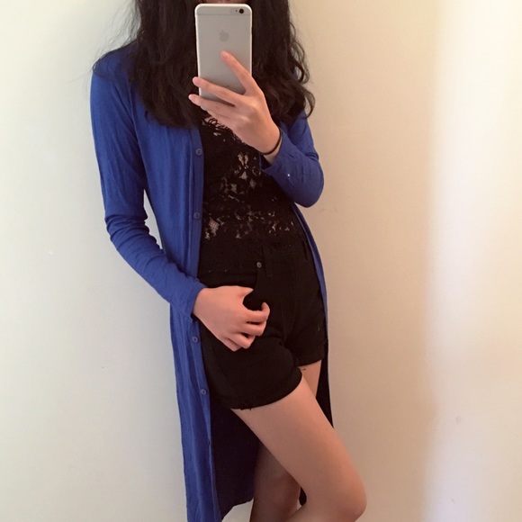 ❗️Moving Sale Blue long cardigan - Picture 3 of 4