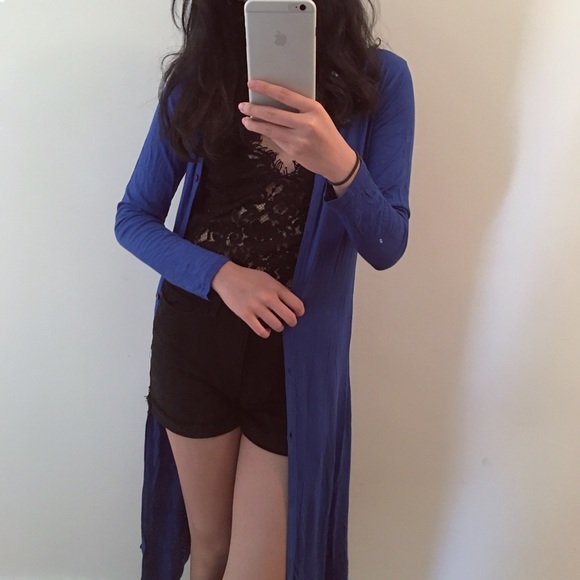 ❗️Moving Sale Blue long cardigan - Picture 4 of 4
