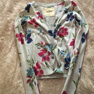 Floral print cardigan