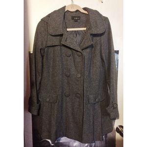 Gray Dress Coat - Winter Jacket