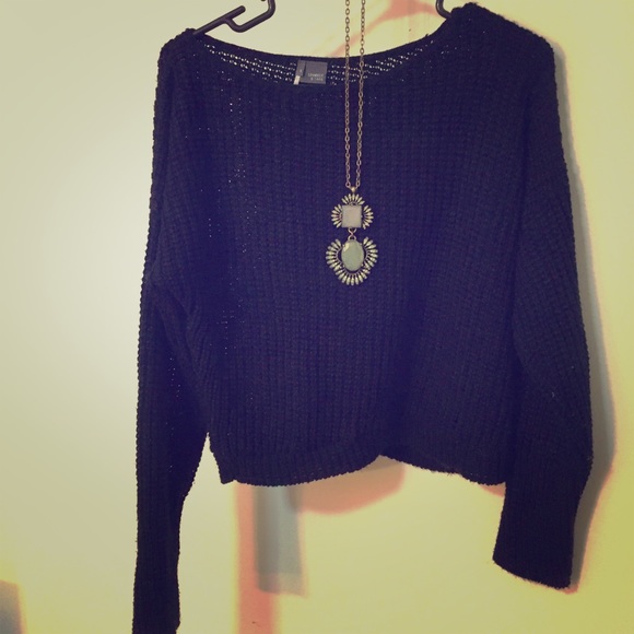 Sparkle & Fade Black Knit Sweater