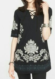 Free People Talia Embroidered Top