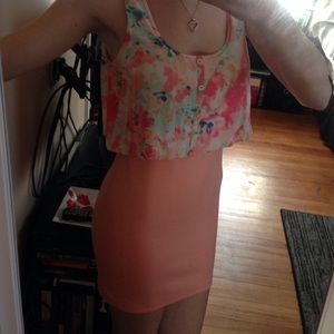 Pacsun dress size medium rocky brand coral