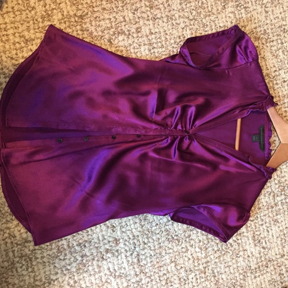 Purple silk Express size small top