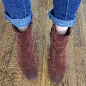 Anthropologie Suede booties