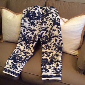 Talbots Blue/White Capris