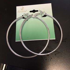 Silver hoop earrings