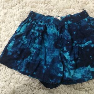 Blue flowy shorts