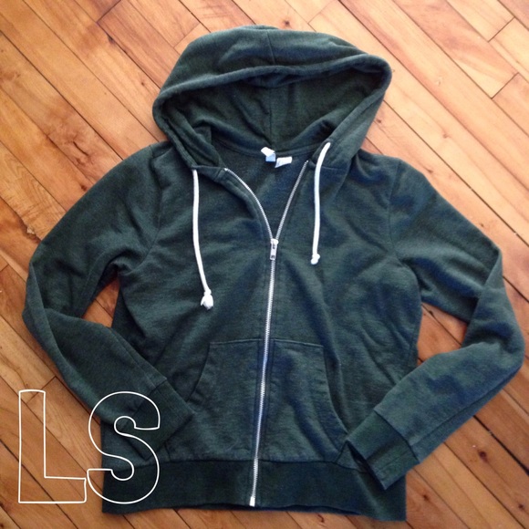 h and m green hoodie