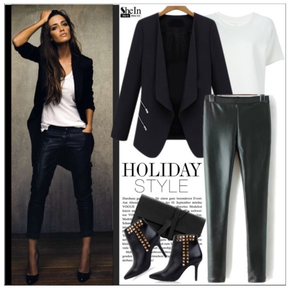 Chic black blazer with zipper detail ⭐️