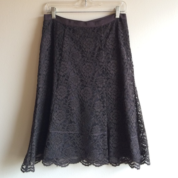 {OLD NAVY} Brown A-line Lace Skirt
