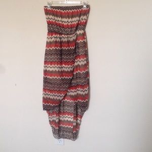 NWT strapless high-low dress
