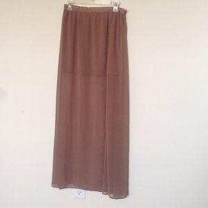 Long flowy skirt with side slit