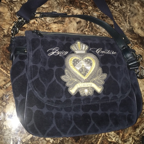 Juicy Couture navy/gold/silver cross body bag. - Picture 1 of 4