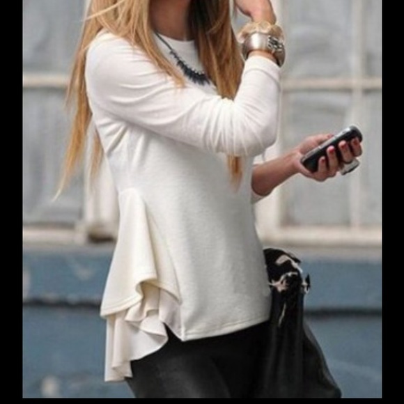 Ivory Ruffle Top