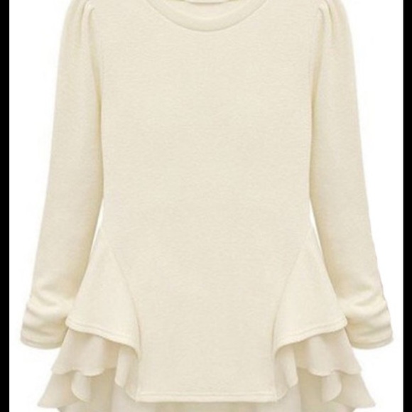 Ivory Ruffle Top - Picture 3 of 3