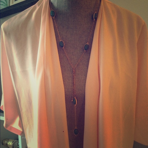 Baby pink, silky open shirt. One of a kind! - Picture 1 of 3
