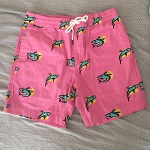 Pink shark shorts
