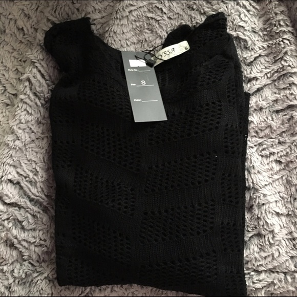 NWT Patterned Lace Sweater Top - Picture 3 of 4