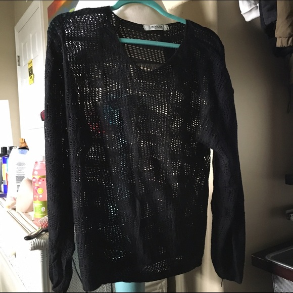 NWT Patterned Lace Sweater Top - Picture 4 of 4