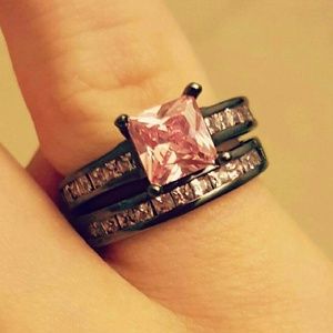 Brand new never worn pink & black ring and band