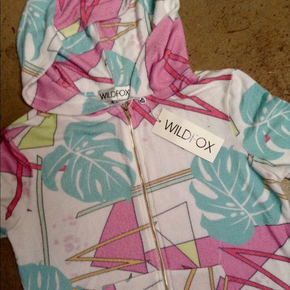 WILDFOX 80's beach party zip up hoodie!! - Picture 1 of 4