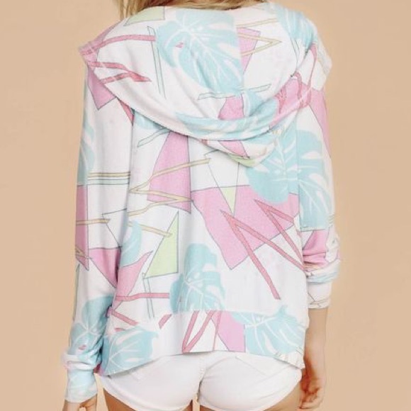 WILDFOX 80's beach party zip up hoodie!! - Picture 2 of 4