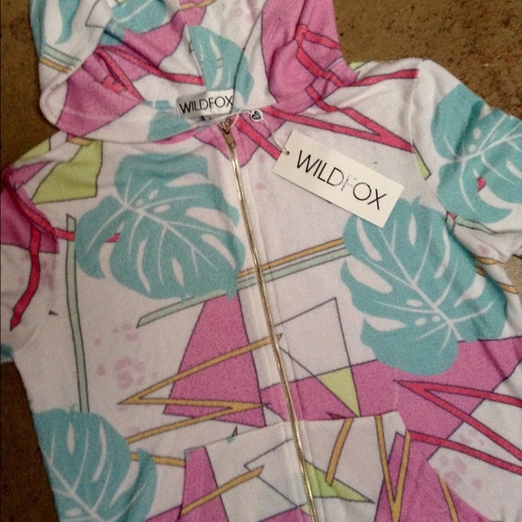 WILDFOX 80's beach party zip up hoodie!! - Picture 3 of 4