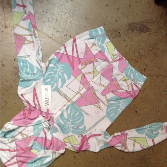 WILDFOX 80's beach party zip up hoodie!! - Picture 4 of 4