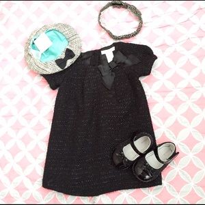 💥PRICE Drop💥Janie & Jack Girls Black Tweed Dress