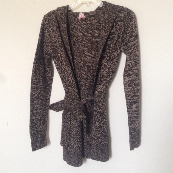 Hooded cardigan sweater