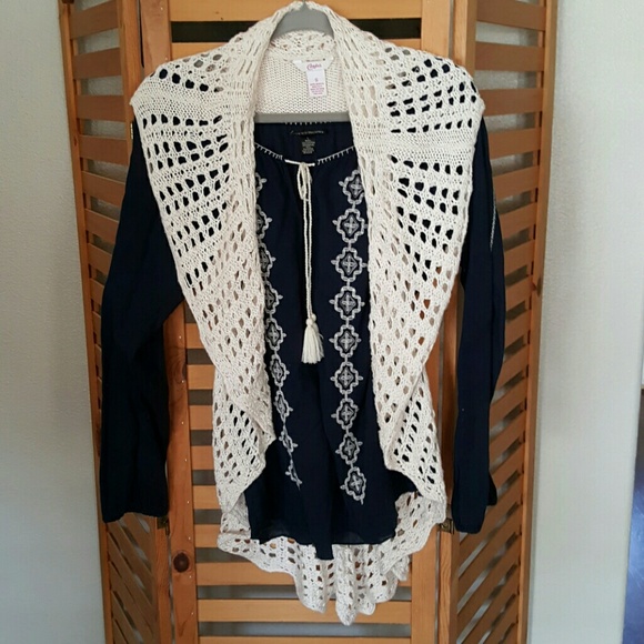 Ivory Crocheted Vest