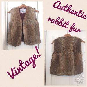 🎉HP 1/15/16🎉100% authentic rabbit fur vest🐰