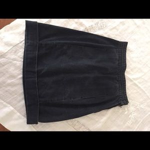High waisted denim skirt