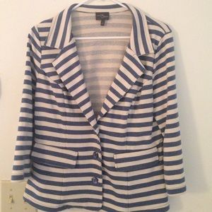 Market & Spruce Cream and Blue Blazer size large