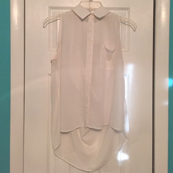 White open backed tang top